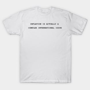 Inflation is Actually a Complex International Issue T-Shirt